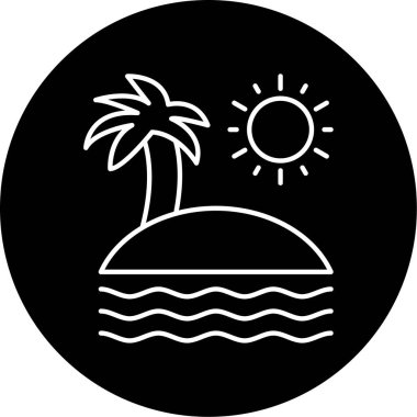 Sunset Vektör Simgesi Tasarımı 