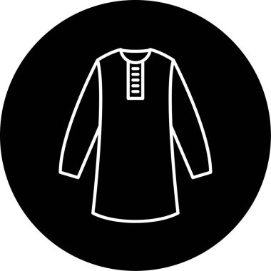 Giysi Vektörü Kabartma Simgesi Tasarımı 