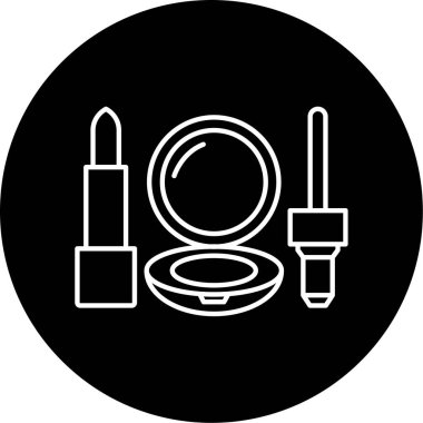 Makyaj Vektörü Kabartma Simgesi Tasarımı 