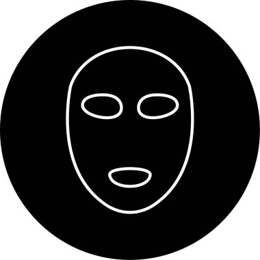 Yüz Maskesi Vektör Kabartma Simgesi Tasarımı 