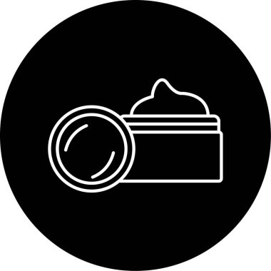 Krem Vektörü Kabartma Simgesi Tasarımı 