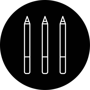 Göz Kalemi Vektör Kabartma Simgesi Tasarımı 