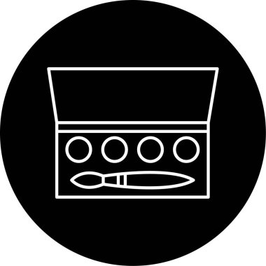 Göz Gölgesi Vektörü Kabartma Simgesi Tasarımı 