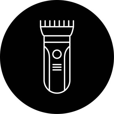 Saç Kırpıcı Vektör Kabartma Simgesi Tasarımı