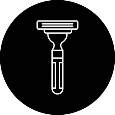 Ustura Vektörü Kabartma Simgesi Tasarımı