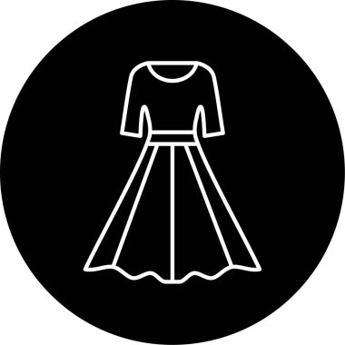 Elbise Vektörü Kabartma Simgesi Tasarımı
