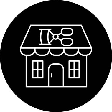 Salon Vektörü Şekil Simgesi Tasarımı