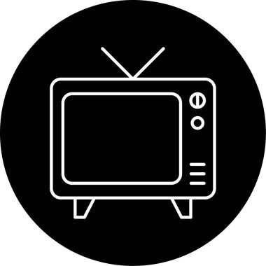 TV Uygulaması Vektör Kabartma Simgesi Tasarımı