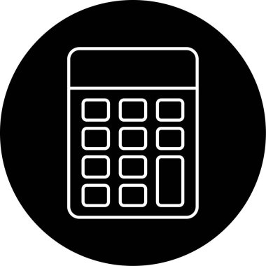 Hesaplayıcı Vektör Kabartma Simgesi Tasarımı