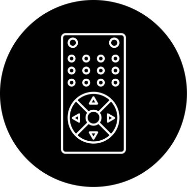 Uzaktan Denetim Vektörü Kabartma Simgesi Tasarımı