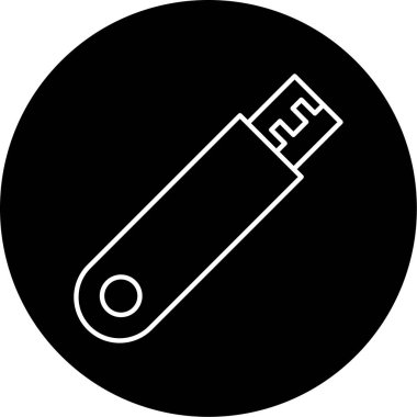 Flash Sürücü Vektörü Şekil Simgesi Tasarımı