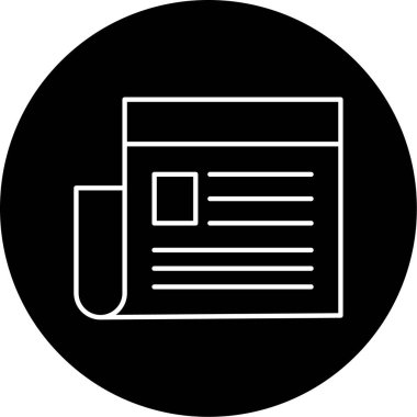 Haber Vektörü Kabartma Simgesi Tasarımı