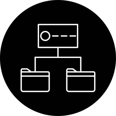 Dosya Sunucusu Vektör Kabartma Simgesi Tasarımı