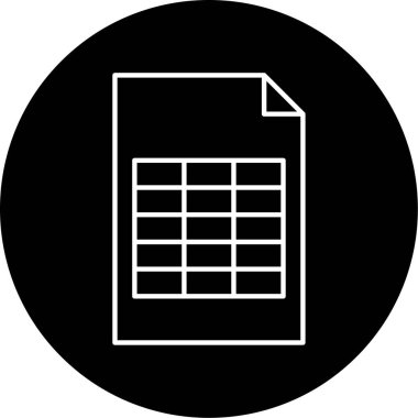  Hesap Tablosu Vektör Kabartma Simgesi Tasarımı