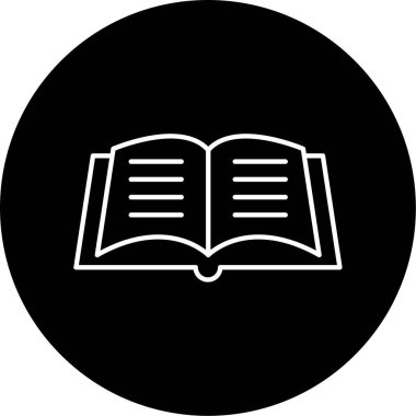 Kitap Vektörü Kabartma Simgesi Tasarımı