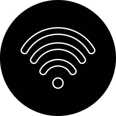 Wifi Bağlantı Vektörü Kabartma Simgesi Tasarımı