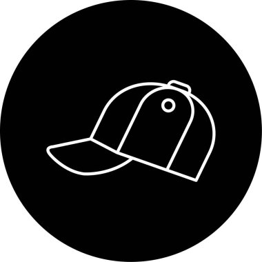 Beyzbol Cap Vektör Kabartma Simgesi Tasarımı