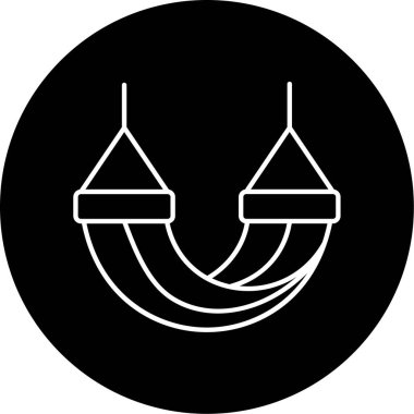 Hamak Vektörü Kabartma Simgesi Tasarımı