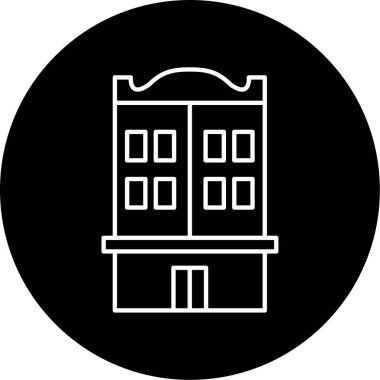 Otel Vektörü Kabartma Simgesi Tasarımı