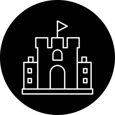 Kum Kalesi Vektörü Sembol Tasarımı