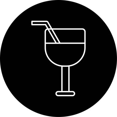 Yumuşak İçecek Vektörü Kabartma Simgesi Tasarımı