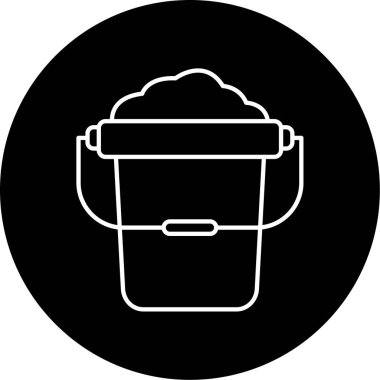 Sand Bucket Vector Glyph Icon Design