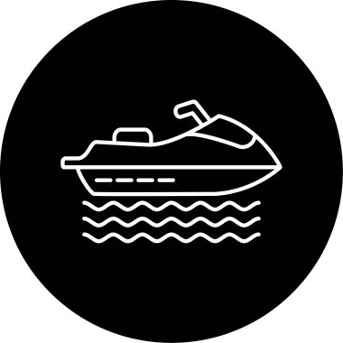  Jet Kayak Vektörü Kabartma Simgesi Tasarımı