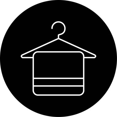 Havlu Vektörü Kabartma Simgesi Tasarımı