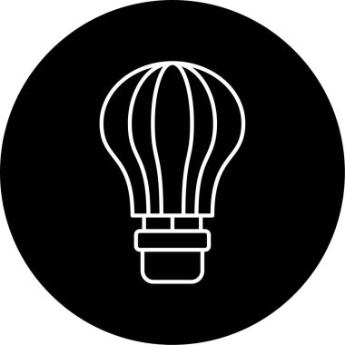 Hava Balonu Vektör Kabartma Simgesi Tasarımı 