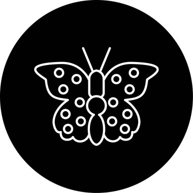 Kelebek Vektör Kabartma Simgesi Tasarımı