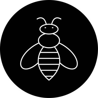 Arı Vektörü Kabartma Simgesi Tasarımı