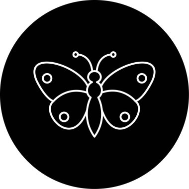 Kelebek Vektör Kabartma Simgesi Tasarımı