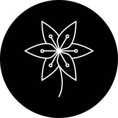 - Lily. Vektör Kabartma Simgesi Tasarımı