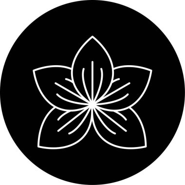 Orkide Vektörü Şekil Simgesi Tasarımı