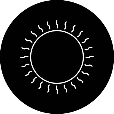 Güneş Vektörü Kabartma Simgesi Tasarımı