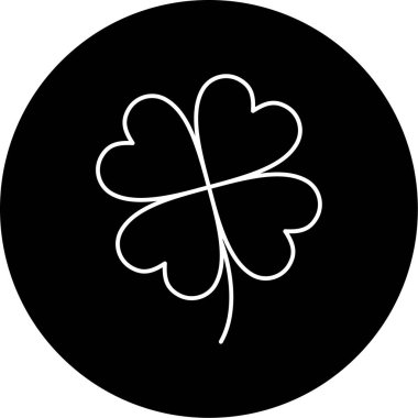 Yonca Yaprak Vektörü Kabartma Simgesi Tasarımı