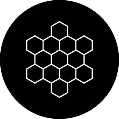 Bal peteği Vektörü Kabartma Simgesi Tasarımı