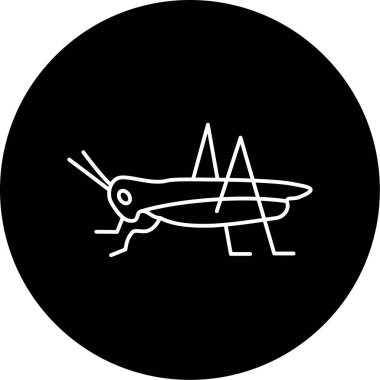 Çekirge Vektörü Kabartma Simgesi Tasarımı 