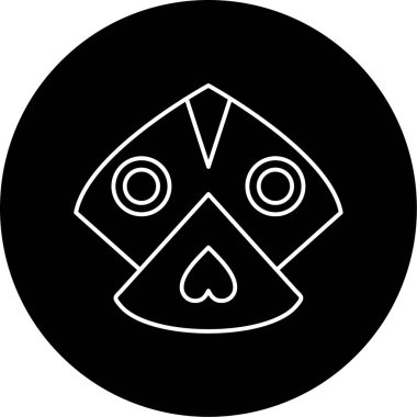 Uçurtma Vektörü Kabartma Simgesi Tasarımı