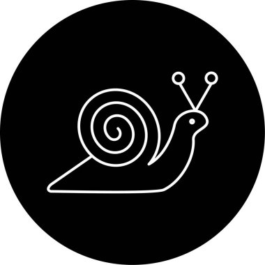 Salyangoz Vektörü Kabartma Simgesi Tasarımı