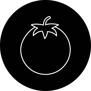 Domates Vektörü Kabartma Simgesi Tasarımı