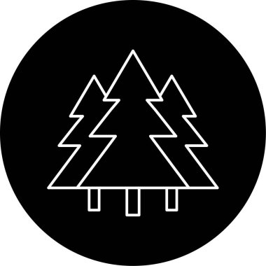 Orman Vektörü Şekil Simgesi Tasarımı