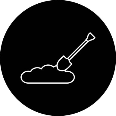 Vektör Kabartma Simgesi Tasarımı Kazılıyor