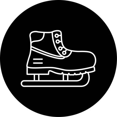 Buz Pateni Vektörü Kabartma Simgesi Tasarımı 