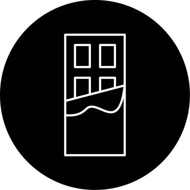 Çikolata Vektörü Kabartma Simgesi Tasarımı 