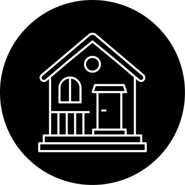 Ev Vektörü Kabartma Simgesi Tasarımı 