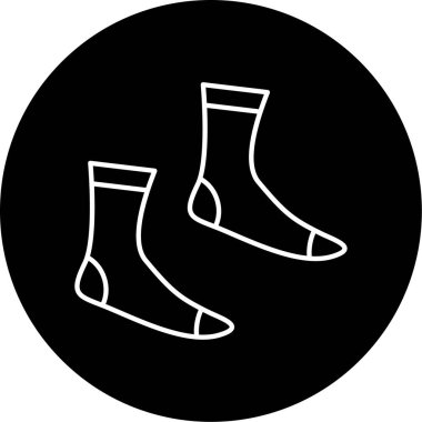 Çorap Vektörü Kabartma Simgesi Tasarımı 