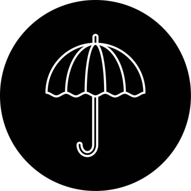 Şemsiye simgesinin vektör illüstrasyonu