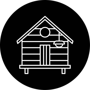 Bir ev simgesinin vektör illüstrasyonu