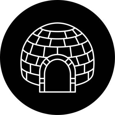 Igloo Vektör Şekil Simgesi Tasarımı 